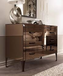Mirrored Bedroom Furniture By Cantori Adone Chest Of Drawers Finished In Bronze Mirror Mirrored Bedroom Furniture Bronze Furniture Mirrored Furniture