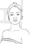 Rihanna Coloring Page Star Coloring Pages People Coloring Pages Avengers Coloring Pages