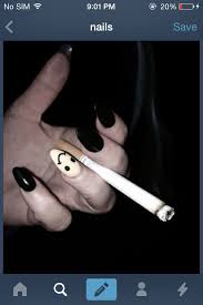 Smiley Face Black Nails Grunge Nails White Acrylic Nails Homecoming Nails