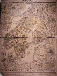 Kartet er det samme som brukes til å lage papirkart. Karta Litografi Danmark Sverige Norge Finland Europeana