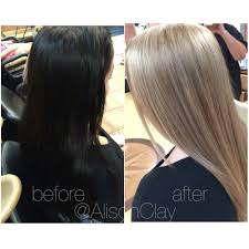 Instagram Alisonclay Before After Color Correction From Black To Blonde Blonde Hair Tips Color Correction Hair Blonde Hair Transformations