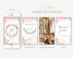 Video Wedding Invitation Wedding Invitation Video Etsy Wedding Invitation Video Wedding Invitations Luxury Invitation