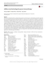 Curevac ag is a global biopharmaceutical company researching and developing novel drugs based on the natural molecule messenger rna (mrna). Pdf Mrna As Novel Technology For Passive Immunotherapy