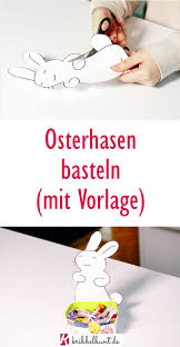 Osterhasen Basteln Mit Kindern Mit Vorlage Ganz Einfach In 2020 Osterhasen Basteln Osterhasen Basteln Kinder Osterhasen Basteln Papier