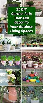 In the past, almost all potted plants were set in brown of course, adding a plant support to the pots can make your outdoor area pop even more. 25 Diy Garden Pots That Add Decor To Your Outdoor Living Spaces Diy Crafts