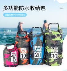 迷彩涤纶防水袋单肩双肩防水桶包waterproof bag轻便漂流袋现货 阿里巴巴 waterproof bags bags sport games