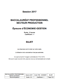 3 1 dossier pour la partie professionnelle. Revision Bac Economie Gestion