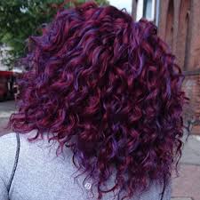 Purple Curly Hair Design Dyed Curly Hair Maroon Hair Burgundy Hair