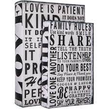 This box features a distressed appearance with colors of white and see more ideas about decorative storage, hobby lobby, decorative boxes. Inspirational Lined Book Box Set Hobby Lobby 540385