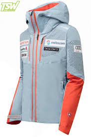 Descente Swiss Ski Team Jacket Titanium Orange Team Jackets Ski Jacket Mens Ski Jacket