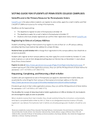 Https Studentaffairs Psu Edu Sites Default Files Cccpp Voting Guide Campuses 10 20 Pdf