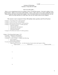 Anatomy Sem 1 Exam Review