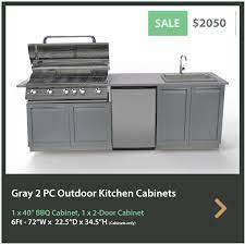 If you are a human and are seeing this field, please leave it blank. Gray 2 Pc Bbq Grill Outdoor Kitchen Cabinets Bbq Grill Cabinet 2 Door Cabinet 4 Life Outdoor Inc
