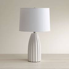 Product title better homes & gardens diamond weave table lamp, distressed white (size: Ella White Ceramic Table Lamp Reviews Crate And Barrel