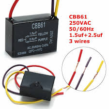 We did not find results for: Capacitor For Fan Cbb61 1 5uf 2 5uf 250vac 50 60hz Ceiling Fan Capacitor 3 Wires 25 To 70 C Fan Part Aliexpress