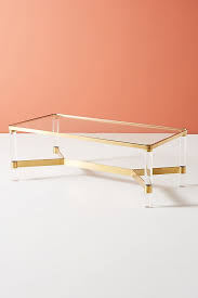 Vintage lucite & beveled glass coffee table. Oscarine Lucite Coffee Table Rectangle Anthropologie