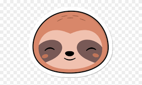 Draw one dot inside each eye for the pupil. Kawaii Cute Sloth Face Hd Png Download 650x650 411475 Pngfind