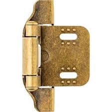 Burnished brass is a warm and rich finish with darker undertones, reminiscent of an old world feel. Amerock Burnished Brass Double Demountable Half Overlay Hinge 2 Pack Bpr8704bb The Home Depot