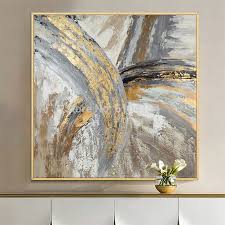 Ya, cat minyak yang biasa dipakai untuk melukis, ternyata bisa juga dipakai mengecat tembok. Hand Painted Tebal Bertekstur Abstrak Warna Abu Abu Dan Emas Foil Lukisan Cat Minyak Di Atas Kanvas Minyak Modern Lukisan Fine Art Gambar Painting Calligraphy Aliexpress