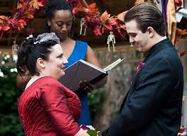 Many of us who aren't religious are looking for a wedding that is more flexible and personal than a civil or register office ceremony. Genuinely Touching Zombie Wedding Vows And Ceremony Offbeat Bride