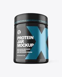 Download Frosted Protein Jar Mockup Free Psd Mockup All Template Design Assets