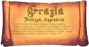 Nome di donna che deriva dal greco. Significato Del Nome Grazia