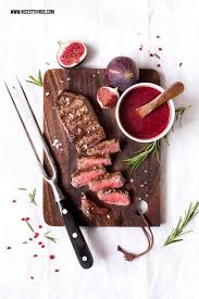 Rindersteaks Grillen Bbq Dry Aged Beef Feigen Champagner Sauce Rindersteak Rinder Steak Gegrilltes Rinderfilet