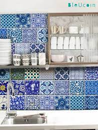 Kitchen Bathroom Indian Jaipur Blue Pottery Tile Wall Floor Decals 22 Designs X 2 44 Pcs Blue Pottery 22 Design Tile Decals