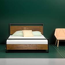 Wanda platform full bed with storage footboard transform your bedroom with this stylish transform your bedroom with this stylish platform bed with cushioned headboard and storage ottoman by zinus. What Is Reddit S Opinion Of Zinus Suzanne Metal And Wood Platform Bed With Headboard And Footboard Box Spring Optional Wood Slat Support Queen