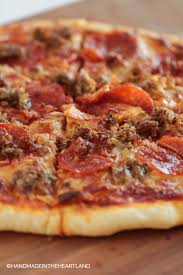 Add garlic and sauté 1 minute longer. Meat Lovers Pizza Handmade In The Heartland