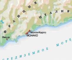 Polityczne, drogowe, turystyczne i inne mapy monako. Mapa Monako Na Ruskom Monako Mapa