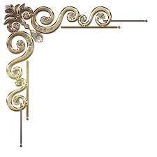 Decorative Corner With Citrine In Gold By Lyotta On Deviantart Clip Art Borders Corner Borders Free Clip Art