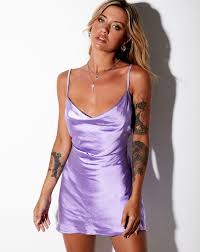 Satin Lilac Slip Dress Paiva Motelrocks Com