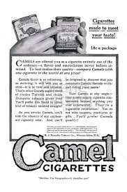 Camel cigarettes were blended in a way that made them easier to smoke, in comparison to other. Camel Camel Cigarettes Made To Meet Your Taste 18c A Package Brand History