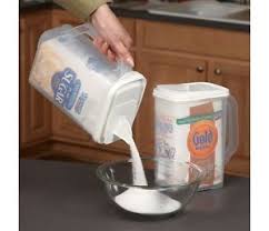Airtight Flour Sugar Storage Containers Bulk Food Cereal Pasta Rice Dual Pour Organisation Maison Idees De Decoration Interieure Organisation