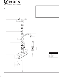 Lever faucet will have a lever handle mounted above the water spout. Https Www Manualshelf Com Manual Moen Ca87528 Replacement Part List Html