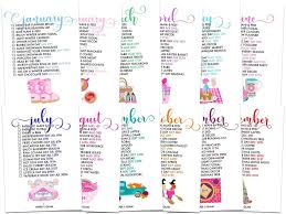 2020 Seasonal Living Lists Glam Planner Monthly Celebration Months In A Year