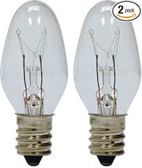 Ge Incandescent Light Bulbs C7 Night Light Bulbs 4 Watts 14 Lumens Clear Light Bulbs Candelabra Base 2 Pack Light Bulbs For Plug In Night Light Incandescent Bulbs Amazon Com