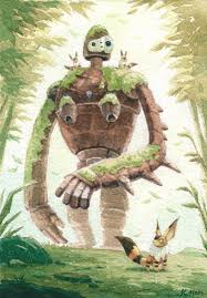 Ghibli Robot Watercolor Morning Walk On Laputa Art By Kevan Hom Studio Ghibli Art Ghibli Artwork Studio Ghibli Fanart