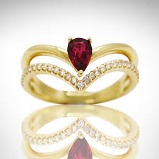 14k gold pear shape natural ruby with pear shape diamond ring. Ruby And Diamond Ring In 14kt Yellow Gold Morgan S Treasure
