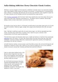 Save your favorite recipes, even recipes from other websites, in one place. Sallys Baking Addiction Chewy Chocolate Chunk Cookies
