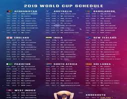 Icc world cup 2019 schedule. World Cup Pitribe