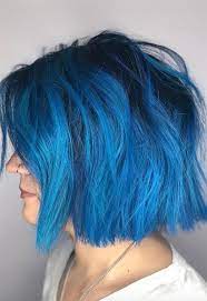 65 Iridescent Blue Hair Color Shades Blue Hair Dye Tips Dyed Hair Blue Bright Blue Hair Hair Color Blue