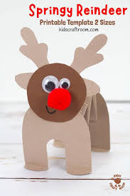 Printable Accordion Paper Reindeer Toys Holiday Crafts For Kids Kids Craft Room Christmas Crafts For Kids