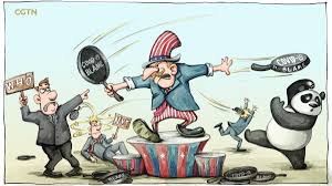 Other elements of the cartoon include us dollars being printed on a roll of toilet paper, a cake printed with a map of china and japan's dog pouring green liquid into everyone's cups from a. Covid 19 Comics The Story Of How China Was Scapegoated Cgtn