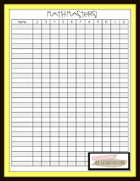 34 Multiplication Table Progress Chart Progress