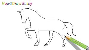 Draw A Horse Dancing Easy Drawings Easy Drawing Steps Step By Step Drawing
