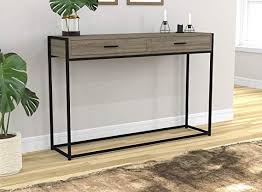 Safdie Co Entryway Console Sofa Couch Table Accent Wall Table 48 Long Dark Taupe With Drawers For Li Couch Table Metal Console Table Console And Sofa Tables