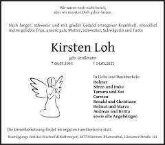 The english translation of psalm responses, alleluia verses, gospel verses from lectionary for mass © 1969, 1981, 1997, international commission on english in the. Traueranzeigen Von Kirsten Loh Trauer Gedenken