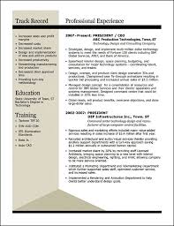 manufacturing resume post